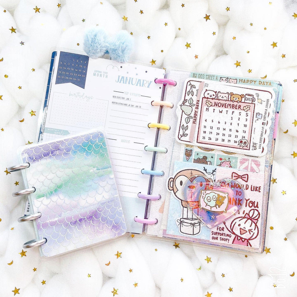 Planner Stickers : Positivi-TEA - Mini Elements // Holo Silver Foil (B