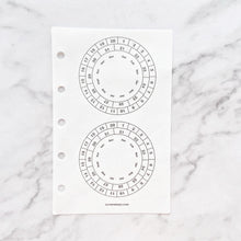 Load image into Gallery viewer, INS Minimal Style Printed Inserts - Mini/Micro 5 rings - 68 x 106 mm