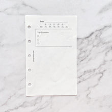 Load image into Gallery viewer, INS Minimal Style Printed Inserts - Mini/Micro 5 rings - 68 x 106 mm
