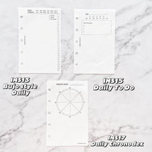Load image into Gallery viewer, INS Minimal Style Printed Inserts - Mini/Micro 5 rings - 68 x 106 mm