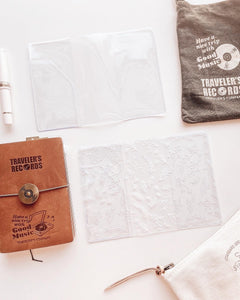 JD144 - Passport TN - White floral Vinyl Dashboards with secretarial pocket