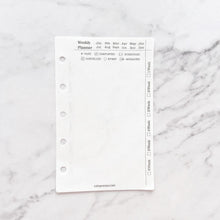 Load image into Gallery viewer, INS Minimal Style Printed Inserts - Mini/Micro 5 rings - 68 x 106 mm