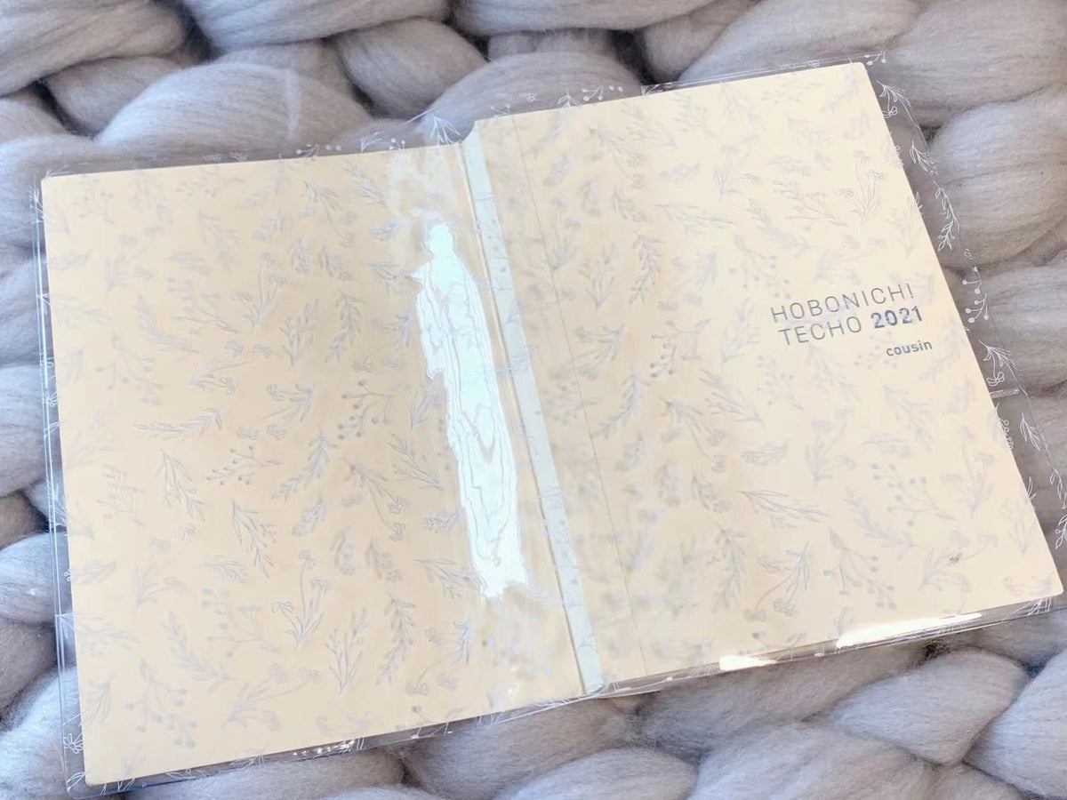 JD33F Hobonichi Cousin (A5) WhitePrint Floral Clear Cover