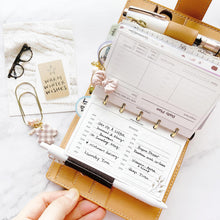 Load image into Gallery viewer, INS Minimal Style Printed Inserts - Mini/Micro 5 rings - 68 x 106 mm