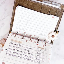 Load image into Gallery viewer, INS Minimal Style Printed Inserts - Mini/Micro 5 rings - 68 x 106 mm