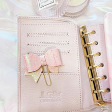Load image into Gallery viewer, Pink Mermaid Bow Skinny Clips