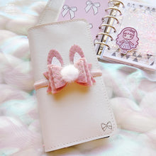 Load image into Gallery viewer, Dusty Pink Bunny Ears Bow Planner Accessories