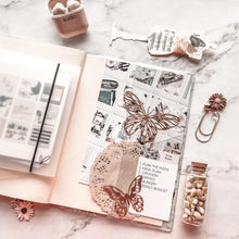 Load image into Gallery viewer, PREORDER - JD33F - Hobonichi Cousin (A5) - White-Print Floral Clear Cover