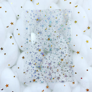 JD48 - Mini Happy Planner - Clear Star Jelly dashboards w/out back pocket
