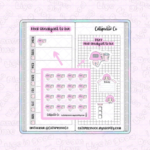 PS03 - Need Breakfast to Live Planner Sticker