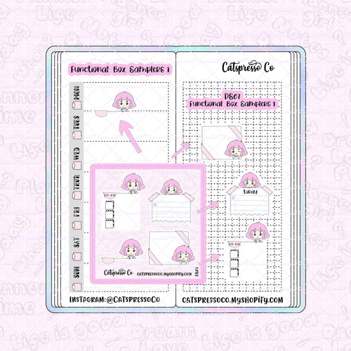 PS07 - Functional Box Samplers 1 Planner Sticker
