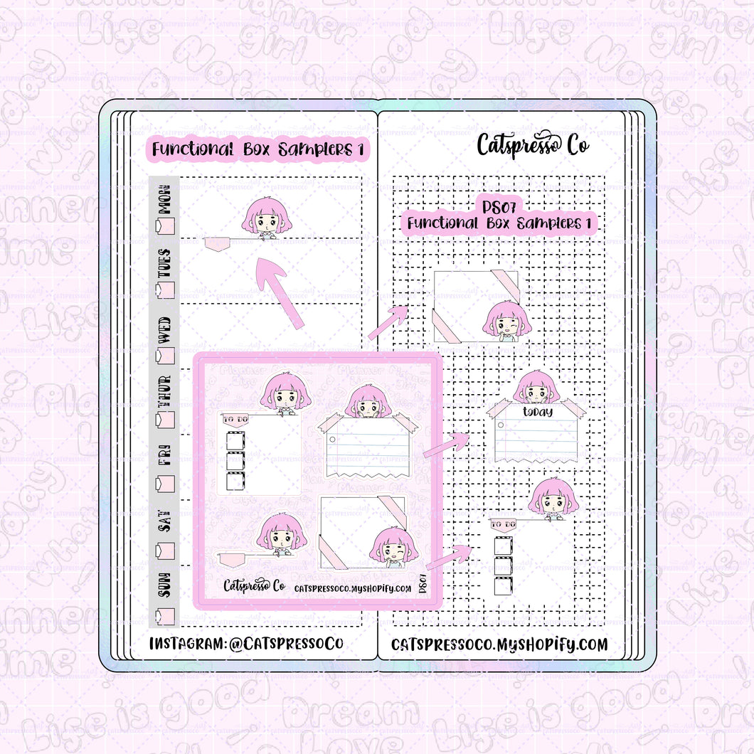 PS07 - Functional Box Samplers 1 Planner Sticker