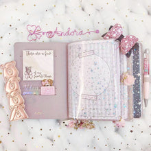 Load image into Gallery viewer, JD28 -  A6 TN - Blush Pink Star Glitter Dashboard