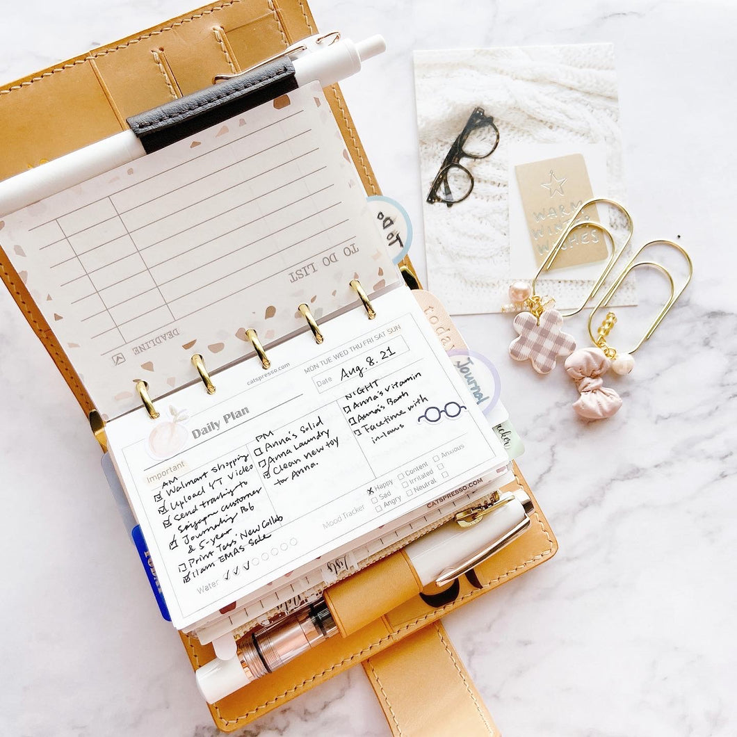 INS Minimal Style Printed Inserts - Mini/Micro 5 rings - 68 x 106 mm