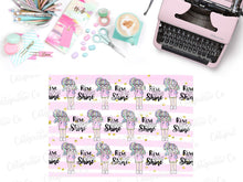 Load image into Gallery viewer, Morning Girl Acetate - Full Sheet in A4 size - Hand drawn kawaii girl brushing teeth